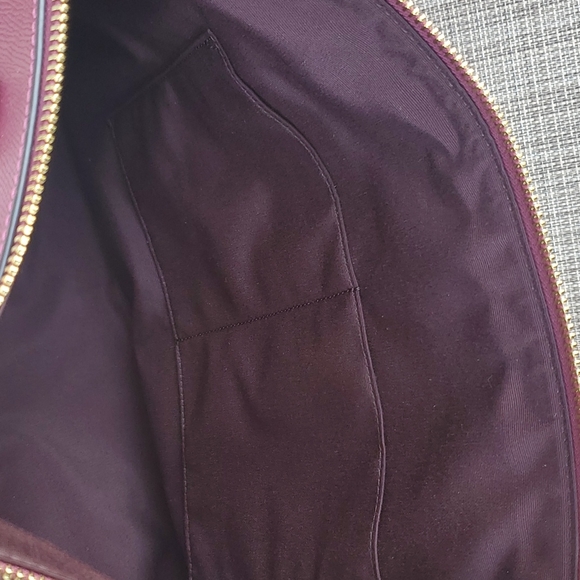 NWT Coach Large Burgundy Crossgrain Leather Gallery Tote - Picture 9 of 10